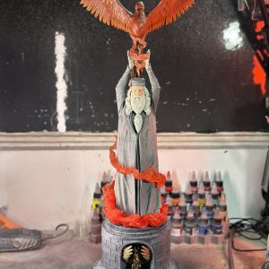 Albus Dumbledore – Harry Potter con Fawkes | 34 cm